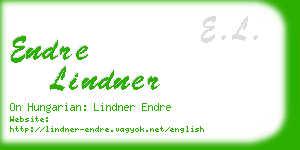 endre lindner business card